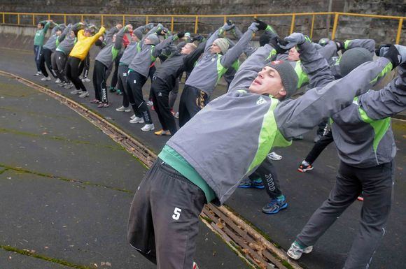 VMDF „Žalgiris“ futbolininkų treniruotė.