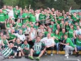 „Žalgirio“ futbolininkai triumfą LFF taurėje šventė su sirgaliais