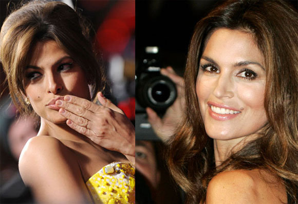 Eva Mendes ir Cindy Crawford