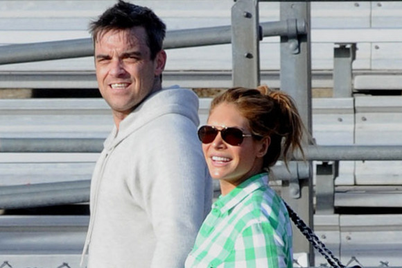 Robbie Williamsas ir sužadėtinė Ayda Field 