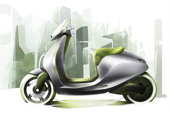 „Smart“ kuriamas elektrinis motoroleris.
