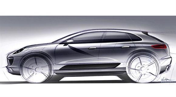 „Porsche Macan“ eskizas