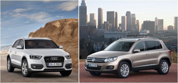 „Audi Q3“ prieš „Volkswagen Tiguan“