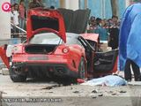 Kraupi „Ferrari 599 GTO“ avarija Singapūre