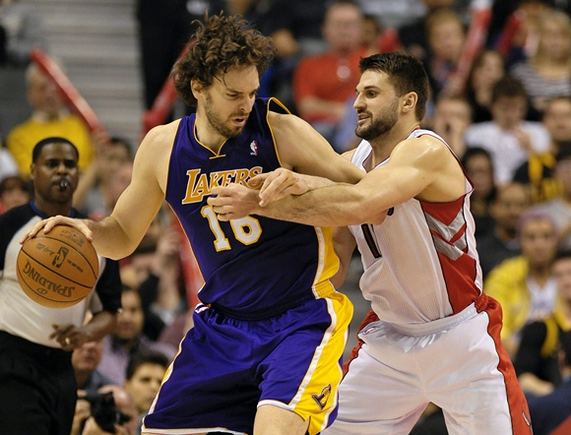 Pau Gasolis ir Linas Kleiza