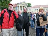 Drąsiaus Kedžio šalininkų protestas prie prezidentūros Vilniuje