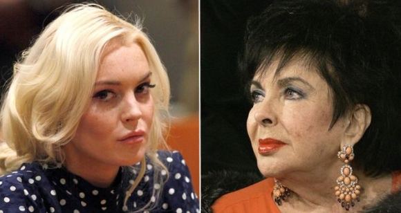 Lindsay Lohan (kairėje) ir Elizabeth Taylor