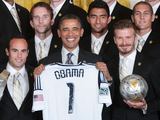 „Galaxy“ futbolininkus pasveikino JAV prezidentas Barackas Obama