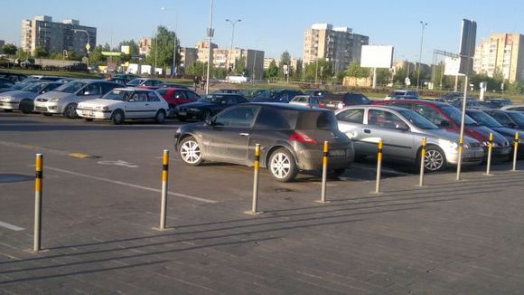 „Renault Megane“ dviejose neįgaliųjų vietose