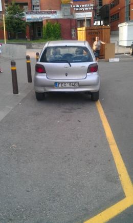 Užfiksuotas pažeidėjo „Toyota Yaris“