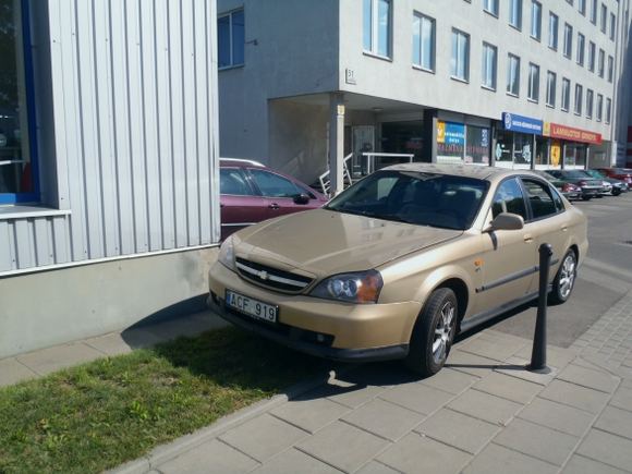 „Chevrolet Evanda“, pastatytas ant žolytės