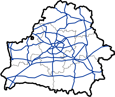 Baltarusijos kelių schema