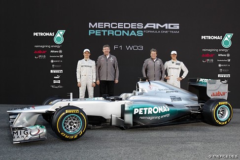 „Mercedes W03“ bolido pristatymas