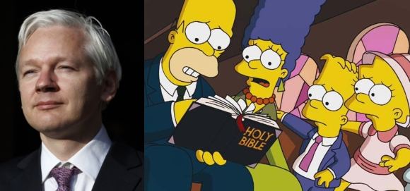 „WikiLeaks“ įkūrėjas Julianas Assange'as pasirodė 500-ojoje „Simpsonų“ serijoje