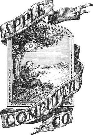 Apple pirmasis logotipas