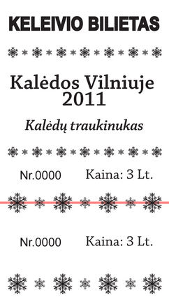 Kalėdinio traukinuko bilietas
