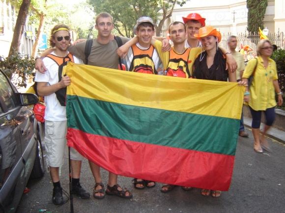 Lietuvaičių grupė Pasaulio jaunimo dienose.