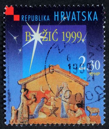 123rf.com nuotr./Kroatiškas Kalėdų pašto ženklas
