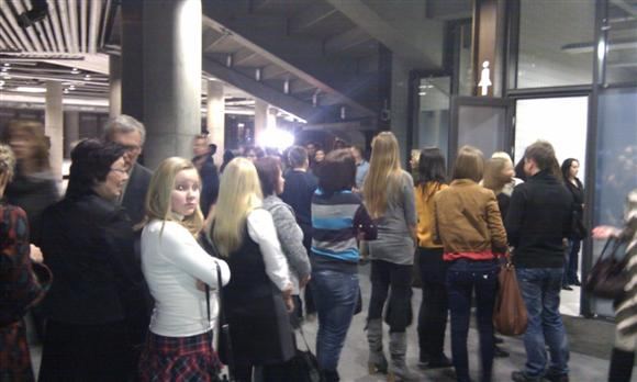 Eilė prie tualeto VIP zonoje „Žalgirio“ arenoje