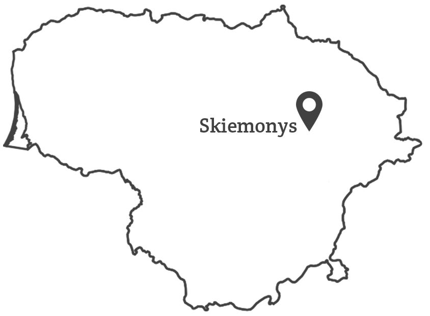 100 lietuvu - Skiemonys žemėlapis